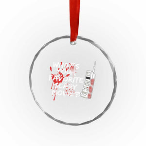 Funny Whats Your Favorite Scary Movie Crystal Glass Ornament Halloween Horror Film Lover TS11 Print Your Wear