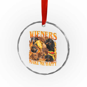 Funny Wiener Dog Crystal Glass Ornament Vintage Bootleg Gift For Dachshund Lover TS10 Print Your Wear