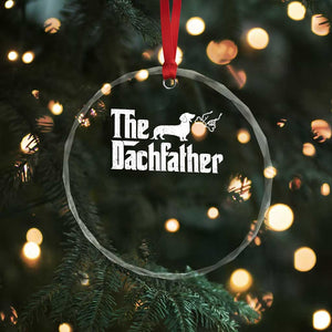 Funny Wiener Dog Dad Crystal Glass Ornament The Dachshund Fathers Day Gifts For Dog Lovers TS10 Print Your Wear