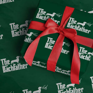 Funny Wiener Dog Dad Wrapping Paper Roll The Dachshund Fathers Day Gifts For Dog Lovers TS10 Green Print Your Wear