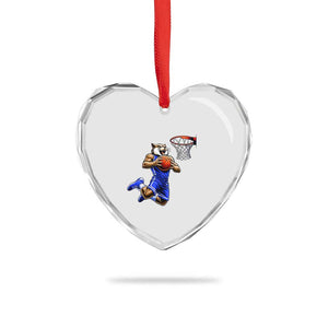 Funny Wildcat Dunking Basketball Heart Crystal Glass Ornament Gift For Sports Fan TS12 Print Your Wear