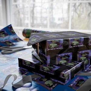 Funny Wizard Frog Fantasy Meme Wrapping Paper Roll Call Me Magic Cuz I Be Gathering MTG Gamer TS02 Black Print Your Wear