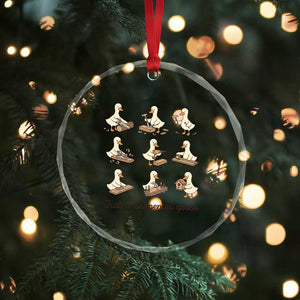 Funny Woodworker Graphic Crystal Glass Ornament Just A Carpenter Goose TS12 Print Your Wear