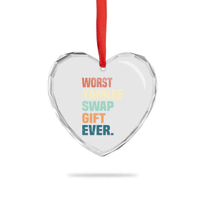 Funny Worst Yankee Swap Gift Ever Heart Crystal Glass Ornament Christmas Gift Exchange Game TS11 Print Your Wear