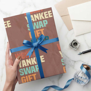 Funny Worst Yankee Swap Gift Ever Wrapping Paper Roll Christmas Gift Exchange Game TS11 Mocha Print Your Wear