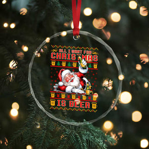 Funny Xmas Beer Crystal Glass Ornament It's the Most Wonderful Time For A Beer TS09 Print Your Wear