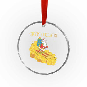Funny Xmas Bitcoin Crypto Claus Crystal Glass Ornament TS09 Print Your Wear