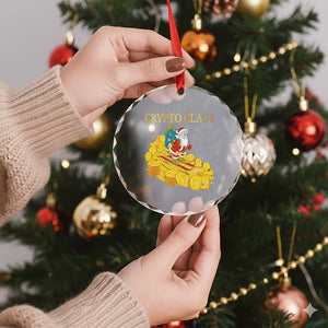 Funny Xmas Bitcoin Crypto Claus Crystal Glass Ornament TS09 Print Your Wear