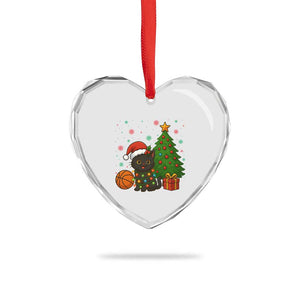 Funny Xmas Black Cat Heart Crystal Glass Ornament Gift For Cat Lover TS12 Print Your Wear