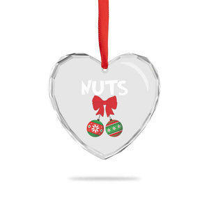Funny Xmas Couple Heart Crystal Glass Ornament Chest Nuts Baubles TS11 Print Your Wear