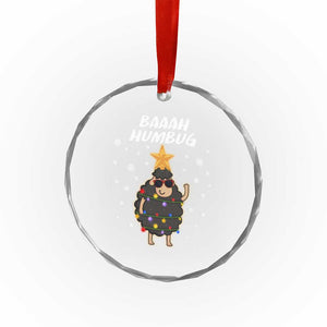 Funny Xmas Crystal Glass Ornament Baaah Humbug Black Sheep Christmas Tree TS09 Print Your Wear