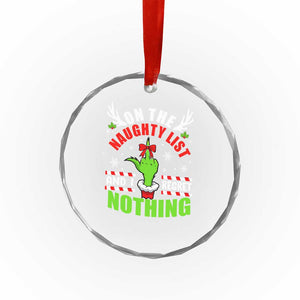 Funny Xmas Crystal Glass Ornament On The List Of Naughty And I Regret Nothing TS09 Print Your Wear