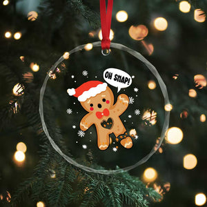 Funny Xmas Crystal Glass Ornament Op Snap Gingerbread Broken Heart TS09 Print Your Wear