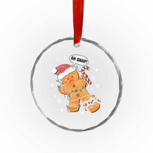 Funny Xmas Crystal Glass Ornament Op Snap Gingerbread Broken Leg TS09 Print Your Wear