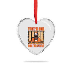 Funny Xmas Diddy Party Heart Crystal Glass Ornament I Won't Be Home For Christmas TS09 Print Your Wear