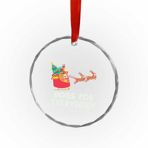 Funny Xmas Dog Crystal Glass Ornament Dogs For Everybody Sleigh TS09 Print Your Wear