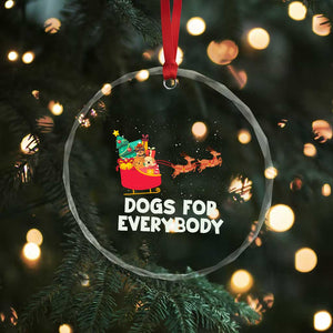 Funny Xmas Dog Crystal Glass Ornament Dogs For Everybody Sleigh TS09 Print Your Wear