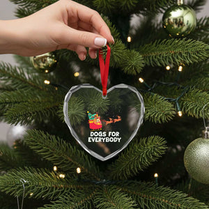 Funny Xmas Dog Heart Crystal Glass Ornament Dogs For Everybody Sleigh TS09 Print Your Wear