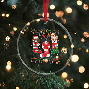 Funny Xmas Dog Owner Crystal Glass Ornament Socks Xmas Holiday TS11 Print Your Wear