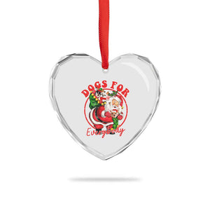 Funny Xmas Dog Owner Heart Crystal Glass Ornament Dogs For Everybody Santa Sack Chihuahua TS11 Print Your Wear