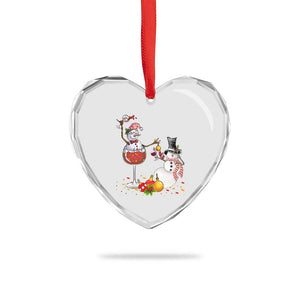 Funny Xmas Drinking Party Heart Crystal Glass Ornament Snowman Cheer Wine TS09 Print Your Wear