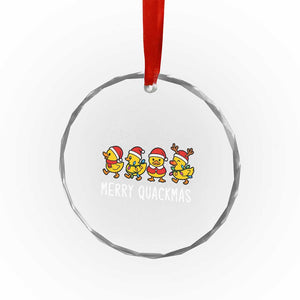 Funny Xmas Duck Crystal Glass Ornament Merry Quackmas Gift TS12 Print Your Wear