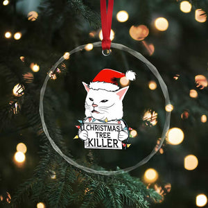 Funny Xmas Grumpy Cat Crystal Glass Ornament Xmas Tree Killer Santa Kitten TS12 Print Your Wear
