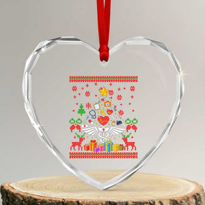 Funny Xmas Healthcare Worker Heart Crystal Glass Ornament Nurses And Doctors Pine Tree TS12 Transparent Glass 3'' Heart Print Your Wear