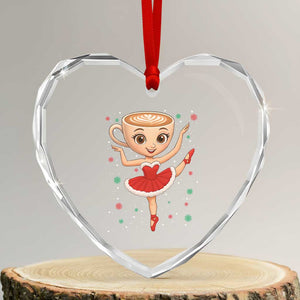 Funny Xmas Heart Crystal Glass Ornament Ballerina Cappuccino Brainrot Meme Gift TS12 Transparent Glass 3'' Heart Print Your Wear