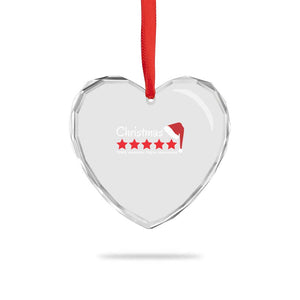 Funny Xmas Heart Crystal Glass Ornament Five Stars Totally Awesome Highly Recommend TS09 Print Your Wear