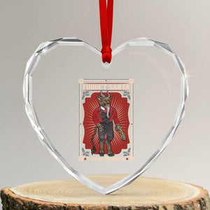 Funny Xmas Heart Crystal Glass Ornament Forget Santa I Want Krampus TS09 Transparent Glass 3'' Heart Print Your Wear