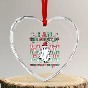 Funny Xmas Heart Crystal Glass Ornament I Am The Ghost Of Christmas Present TS09 Transparent Glass 3'' Heart Print Your Wear