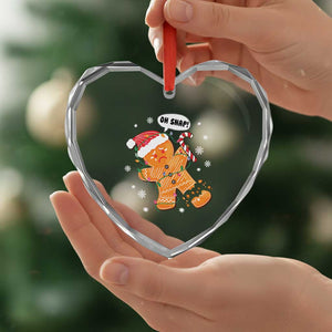 Funny Xmas Heart Crystal Glass Ornament Op Snap Gingerbread Broken Leg TS09 Print Your Wear