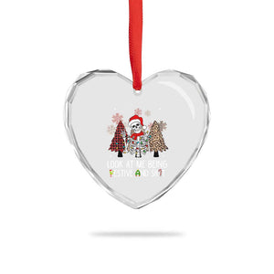 Funny Xmas Heart Crystal Glass Ornament Skeleton Look At Me Being Festival And Shit TS09 Print Your Wear