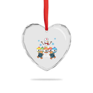 Funny Xmas Heart Crystal Glass Ornament Snowman Nurse Xray Gingerbread TS09 Print Your Wear