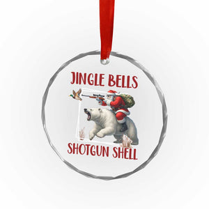 Funny Xmas Hunting Crystal Glass Ornament Jingle Bells Shotgun Shells TS12 Print Your Wear