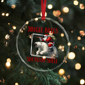 Funny Xmas Hunting Crystal Glass Ornament Jingle Bells Shotgun Shells TS12 Print Your Wear