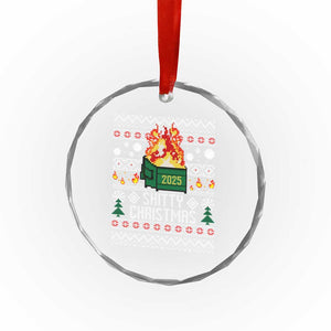 Funny Xmas Lil Dumpster Fire Crystal Glass Ornament Shitty Christmas Festive Holiday TS11 Print Your Wear