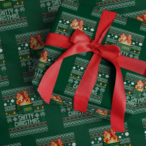 Funny Xmas Lil Dumpster Fire Wrapping Paper Roll Shitty Christmas Festive Holiday TS11 Green Print Your Wear