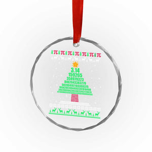 Funny Xmas Math Crystal Glass Ornament 3.14 Pi Christmas Tree TS09 Print Your Wear