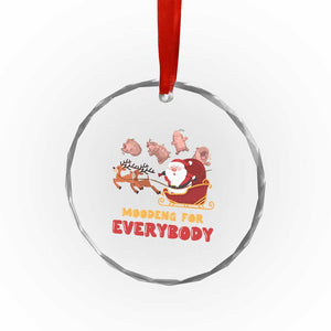 Funny Xmas Moo Deng For Everyone Crystal Glass Ornament Cute Baby Hippo Santa Reindeer TS09 Print Your Wear