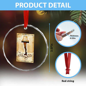 Funny Xmas Movie Crystal Glass Ornament Fragile Leg Lamp TS10 Print Your Wear