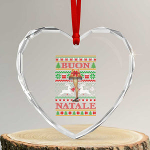 Funny Xmas Movie Heart Crystal Glass Ornament Buon Natale Lamp Italian Christmas TS11 Transparent Glass 3'' Heart Print Your Wear