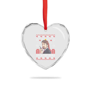 Funny Xmas Nakatomi Plaza Heart Crystal Glass Ornament Deck The Hans TS11 Print Your Wear