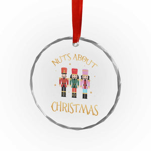 Funny Xmas Nutcracker Crystal Glass Ornament Nuts About Xmas Snowflake TS11 Print Your Wear