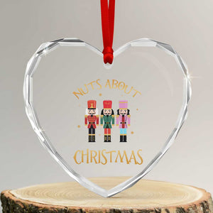 Funny Xmas Nutcracker Heart Crystal Glass Ornament Nuts About Xmas Snowflake TS11 Transparent Glass 3'' Heart Print Your Wear