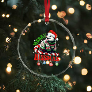 Funny Xmas Opossum Crystal Glass Ornament Merry Hissmass TS09 Print Your Wear