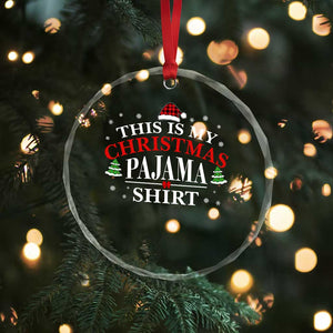Funny Xmas Pajama Crystal Glass Ornament PJ PJS for Family TS10 Print Your Wear