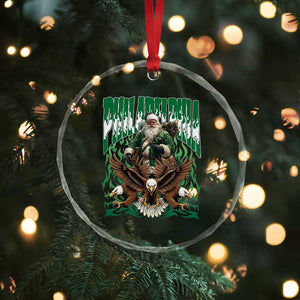Funny Xmas Philly Crystal Glass Ornament Fly Santa Fly PFE Pride TS10 Print Your Wear