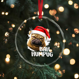 Funny Xmas Pug Dog Crystal Glass Ornament Bah Humpug Humbug Cute Pet TS11 Print Your Wear
